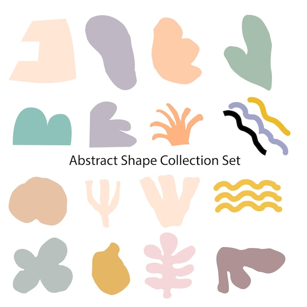 Aesthetic Hand Drawn Abstract Shapes Set