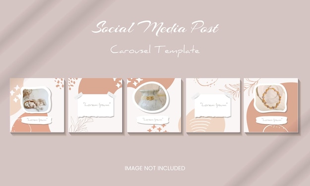 Aesthetic instagram carousel post template