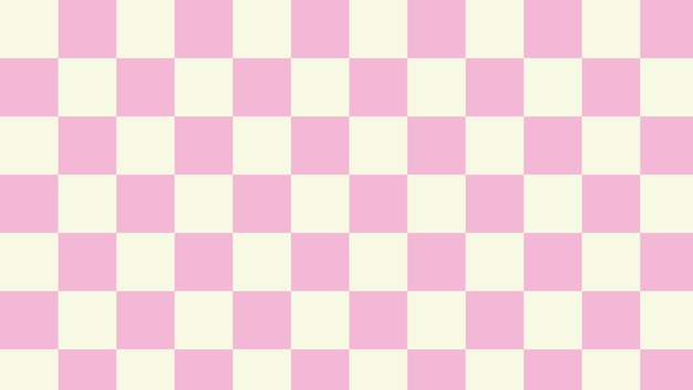 Aesthetic pastel pink and yellow checkers gingham plaid checkerboard wallpaper illustration perfect for wallpaper backdrop postcard background