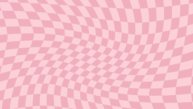 Aesthetic pink checkerboard distorted checkered wallpaper illustration perfect for wallpaper backdrop postcard background