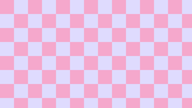 Aesthetic pink and purple checkerboard checkered gingham plaid tartan background illustration