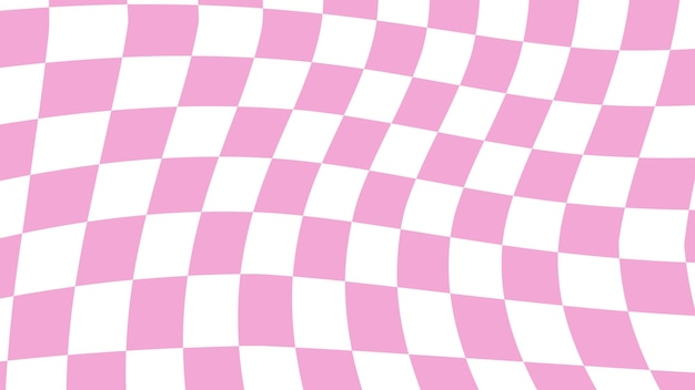 Aesthetic pink and white distorted checkerboard checkers wallpaper illustration perfect for backdrop wallpaper background banner