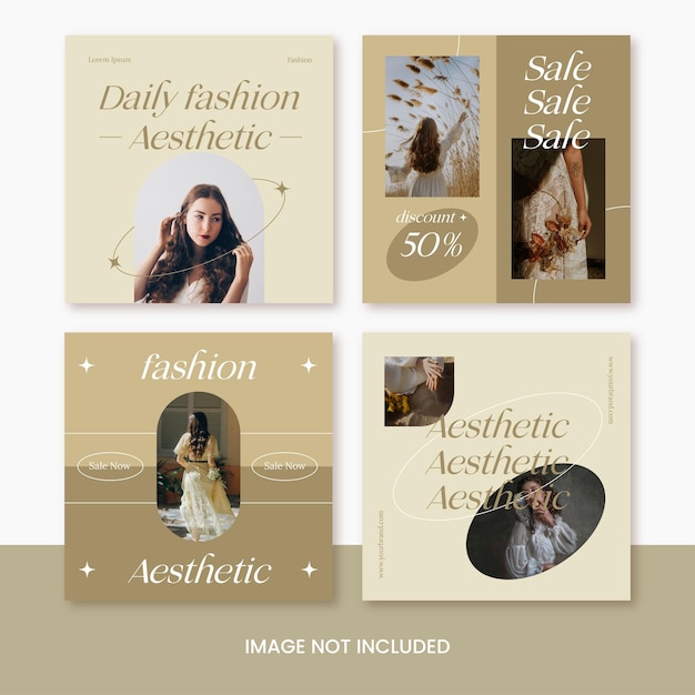 Aesthetic sale fashion instagram post collection