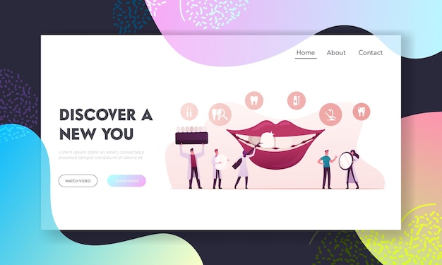 Aesthetic Stomatology Landing Page Template.