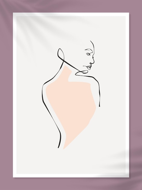 Aesthetic woman body vector line art drawings