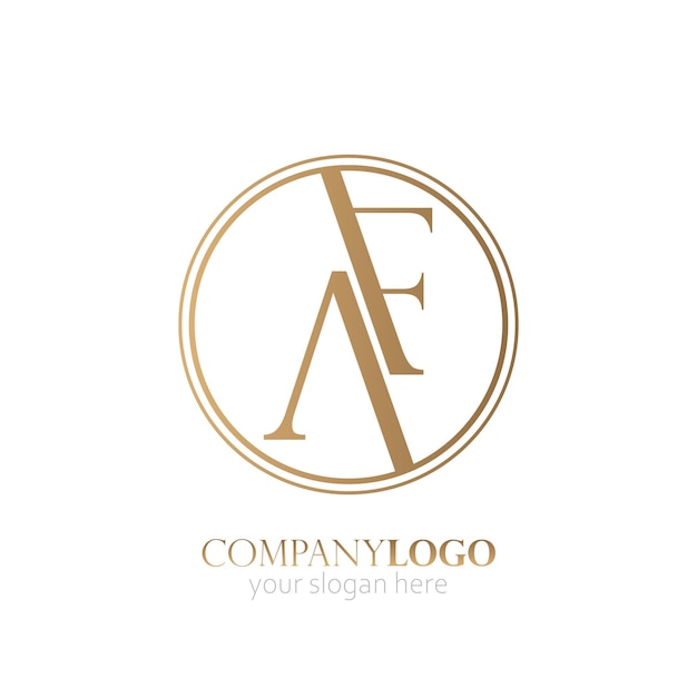 AF elegant logo ring monogram