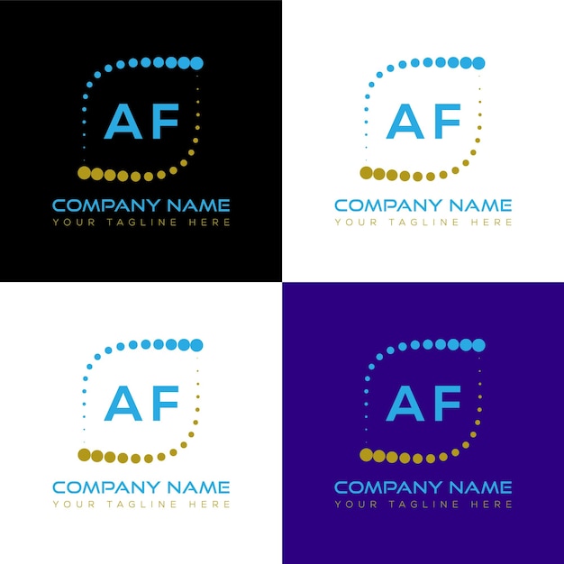 AF initial modern logo design vector icon template