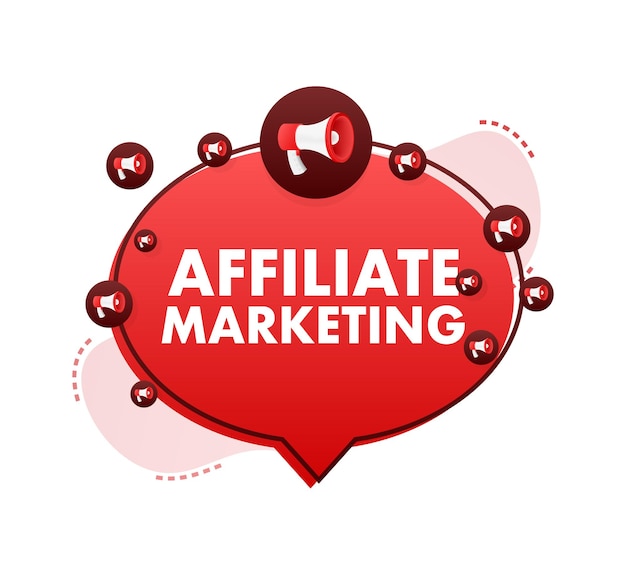 Affiliate Marketing Advertisement and Marketing Material Referring friends Vector stock illustration