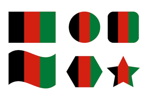 Afghanistan flag simple illustration for independence day or election. Simple icon for web