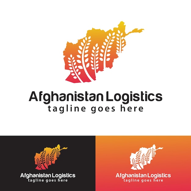 Afghanistan Food Logistics logo design template