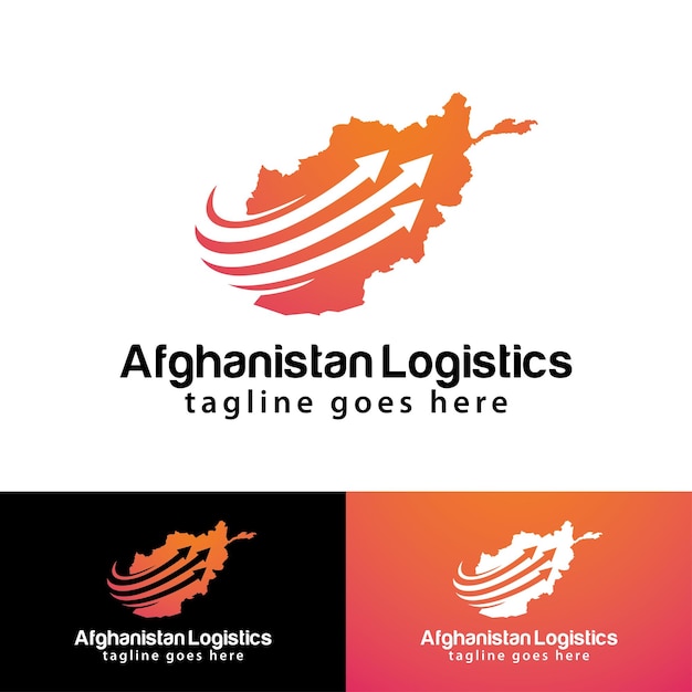 Afghanistan Logistics logo design template