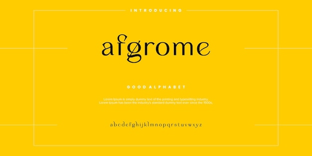 afgrome Abstract Fashion font alphabet vector illustrations Typography typeface