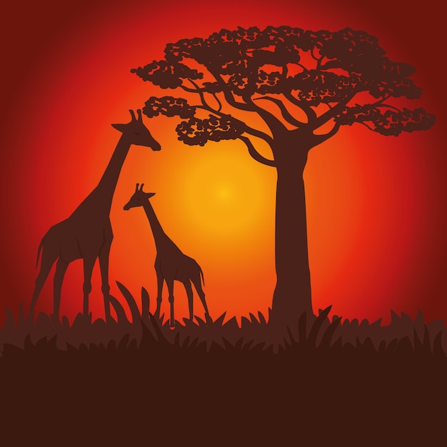 Africa concept with icon design