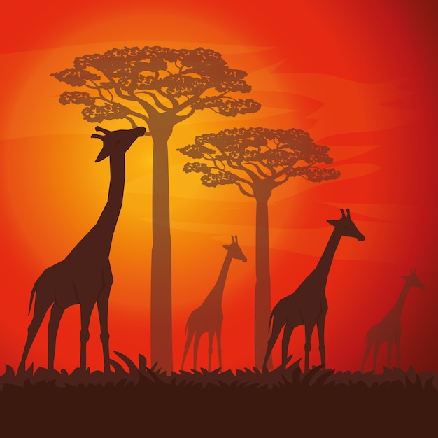 Africa concept with icon design