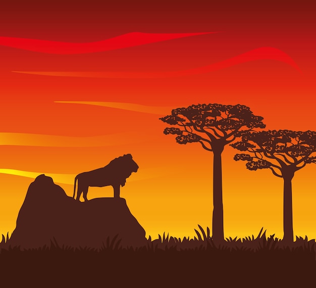 Africa concept with icon design