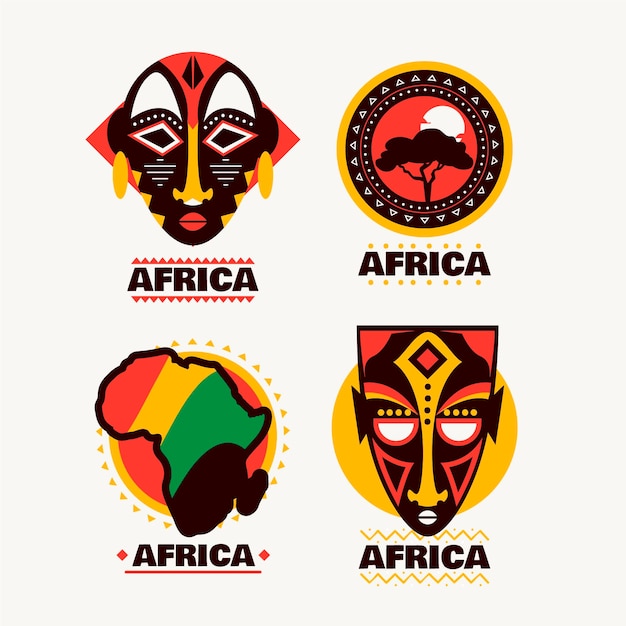 Africa logo template set