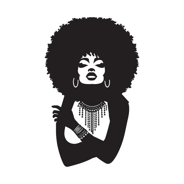 Vector africa woman svg