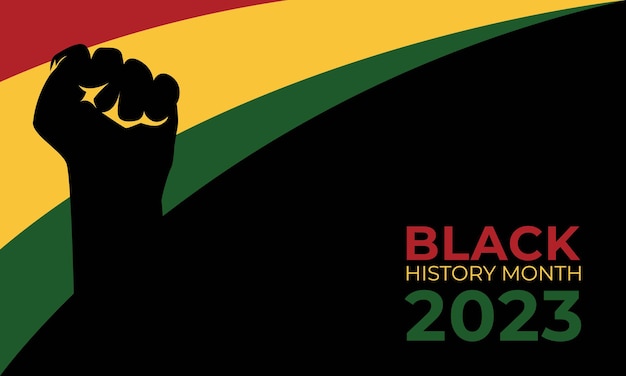 African American black history month 2023 celebration vector illustration