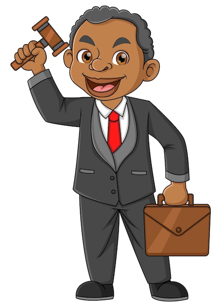 A African man working as a judge or professional lawyer