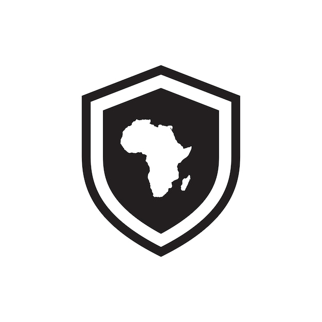 African maps logo design vector icon symbol