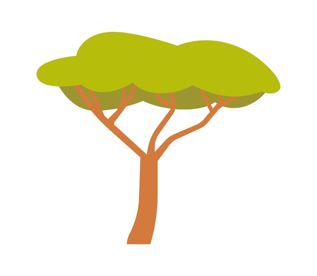 African savanna tree Vector illustration