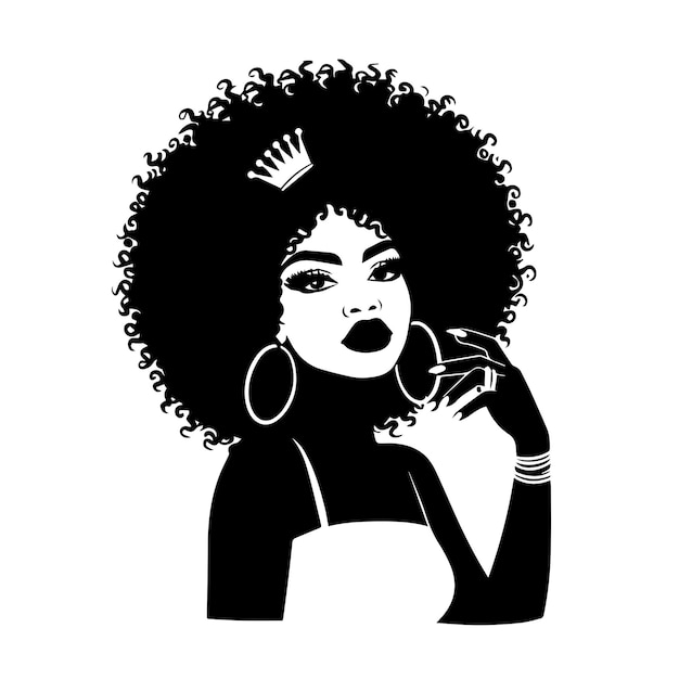 Afro Woman Svg