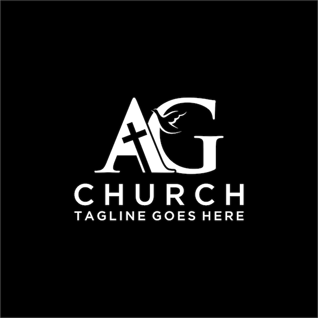 AG letter Christian or church logo design