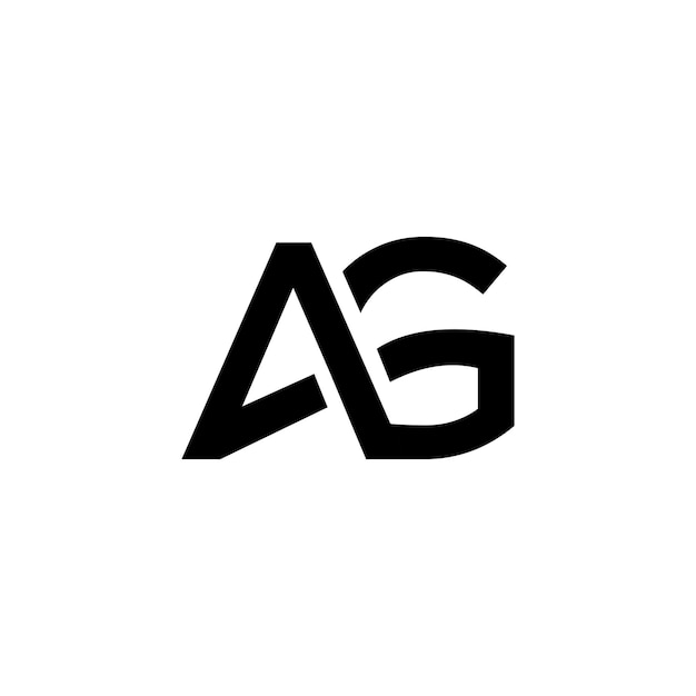 Vector ag letter logo abstract simple creative