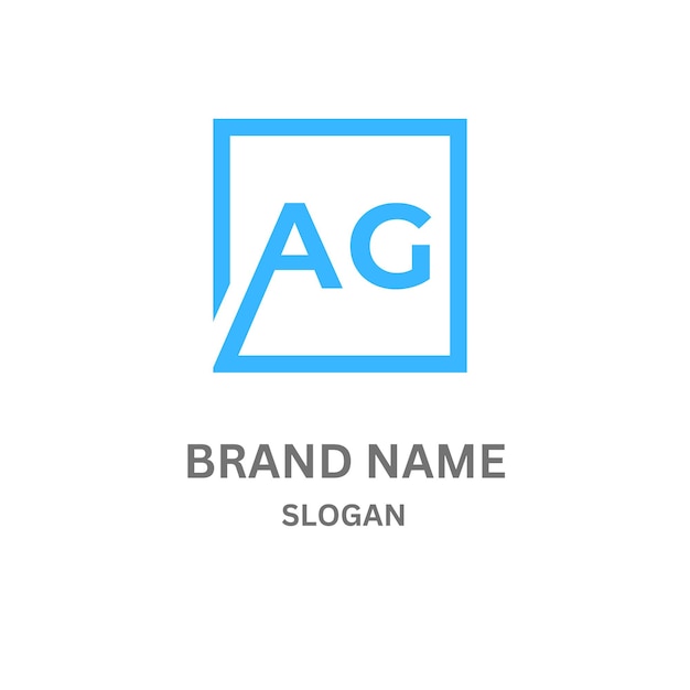 Vector ag258 letter ag logo design