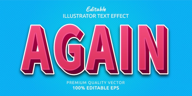 Again Editable Text Style Effect