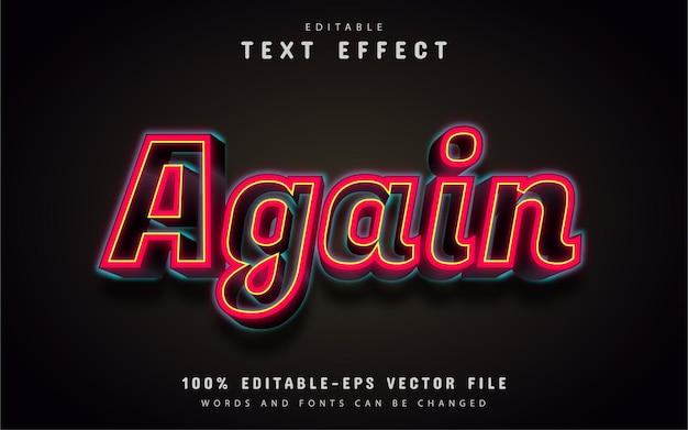 Again text, red 3d text effect