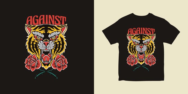 Against Illustration Tshirt Design