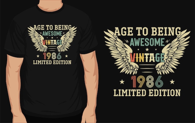 Age to born awesome vintages gaming tshirt design