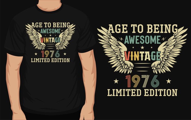 Age to born awesome vintages gaming tshirt design