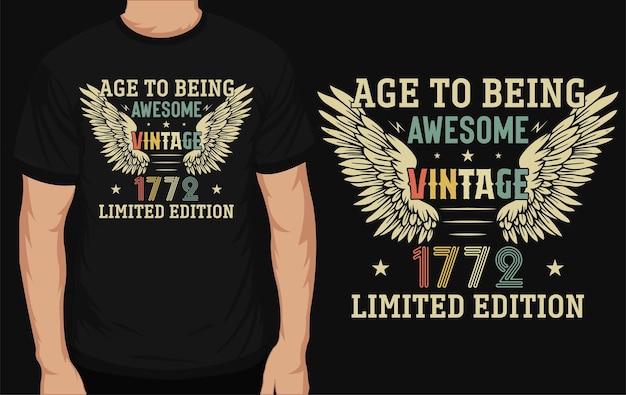 Age to born awesome vintages gaming tshirt design