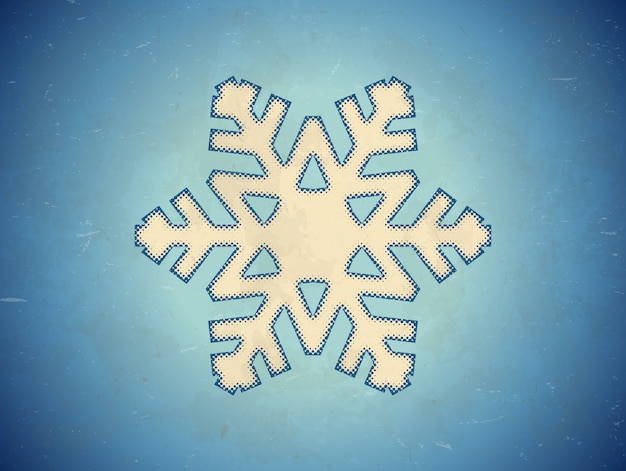 Aged card with snowflake