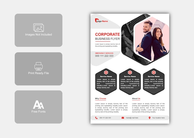 Agency Business Flyer Poster Brochure Design Multipurpose Background Medical Health Corporate Flyer