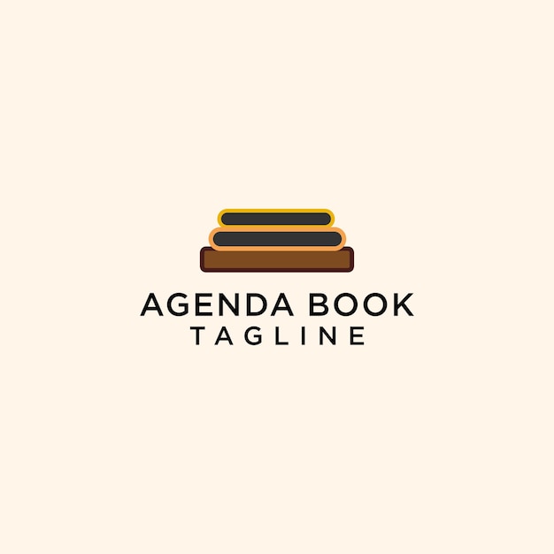 Agenda book logo icon design