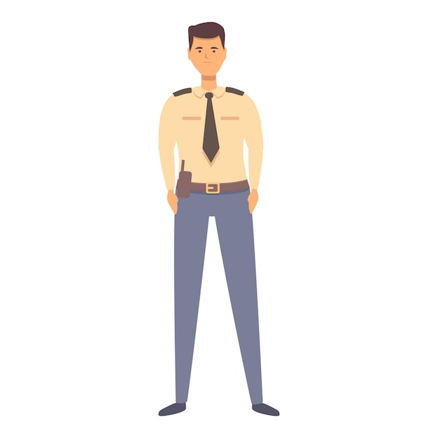 Vector agent icon cartoon vector security guard police man