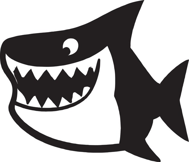 Aggressive Shark Head Logo Icon Vector