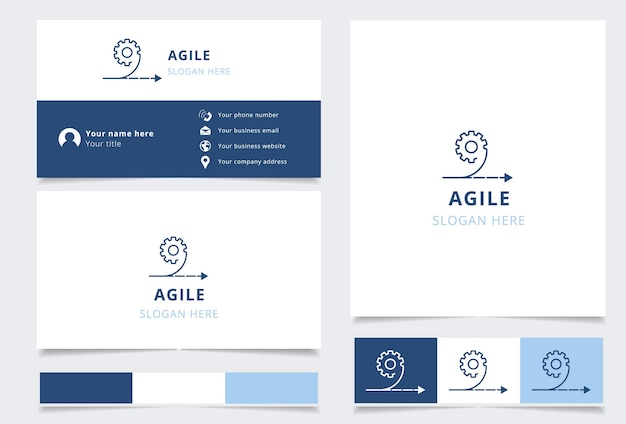 Agile logo design with editable slogan branding book and