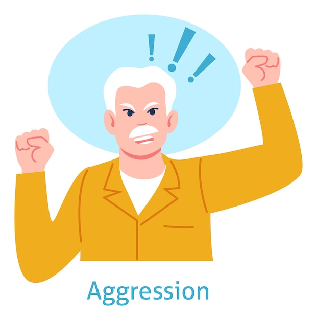 Agression medical symptom Senior health Aged patient