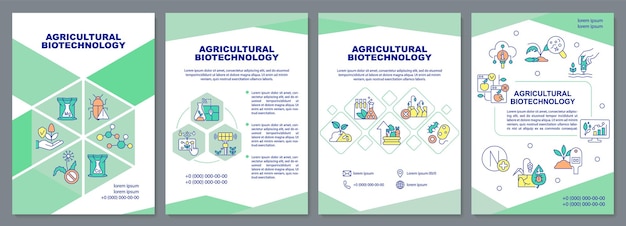 Agricultural biotechnology brochure template