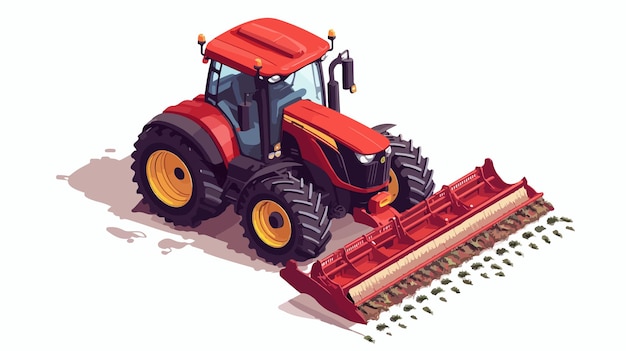 Agricultural Farm Machinery Isometric Icon for Professional Use