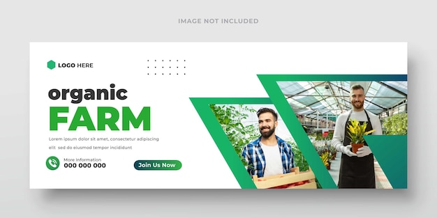 Agricultural and farming services web banner or social media post lawn gardening template design