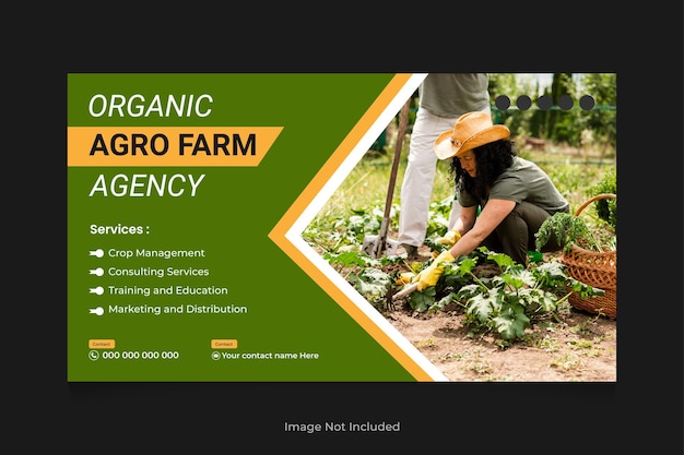 Agricultural Services And Organic Food YouTube Video Thumbnail Design Lawn Care Garden Cover Post