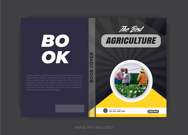 Vector agriculture book cover design and social media post and black friday mega sale