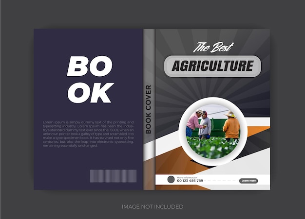 Vector agriculture book cover design and social media post and black friday mega sale