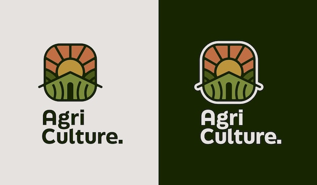 Agriculture Farm Logo Template Universal creative premium symbol Vector illustration Creative Minimal design template Symbol for Corporate Business Identity