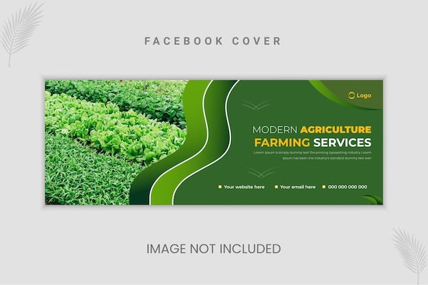 Agriculture Farming or Lawn Garden Services and Web Banner Design Template